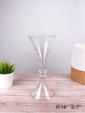 CONE SHAPE GLASS VASE